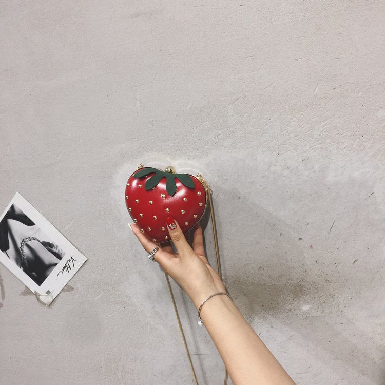 Wholesale Pu Cute Strawberry Chain Bag